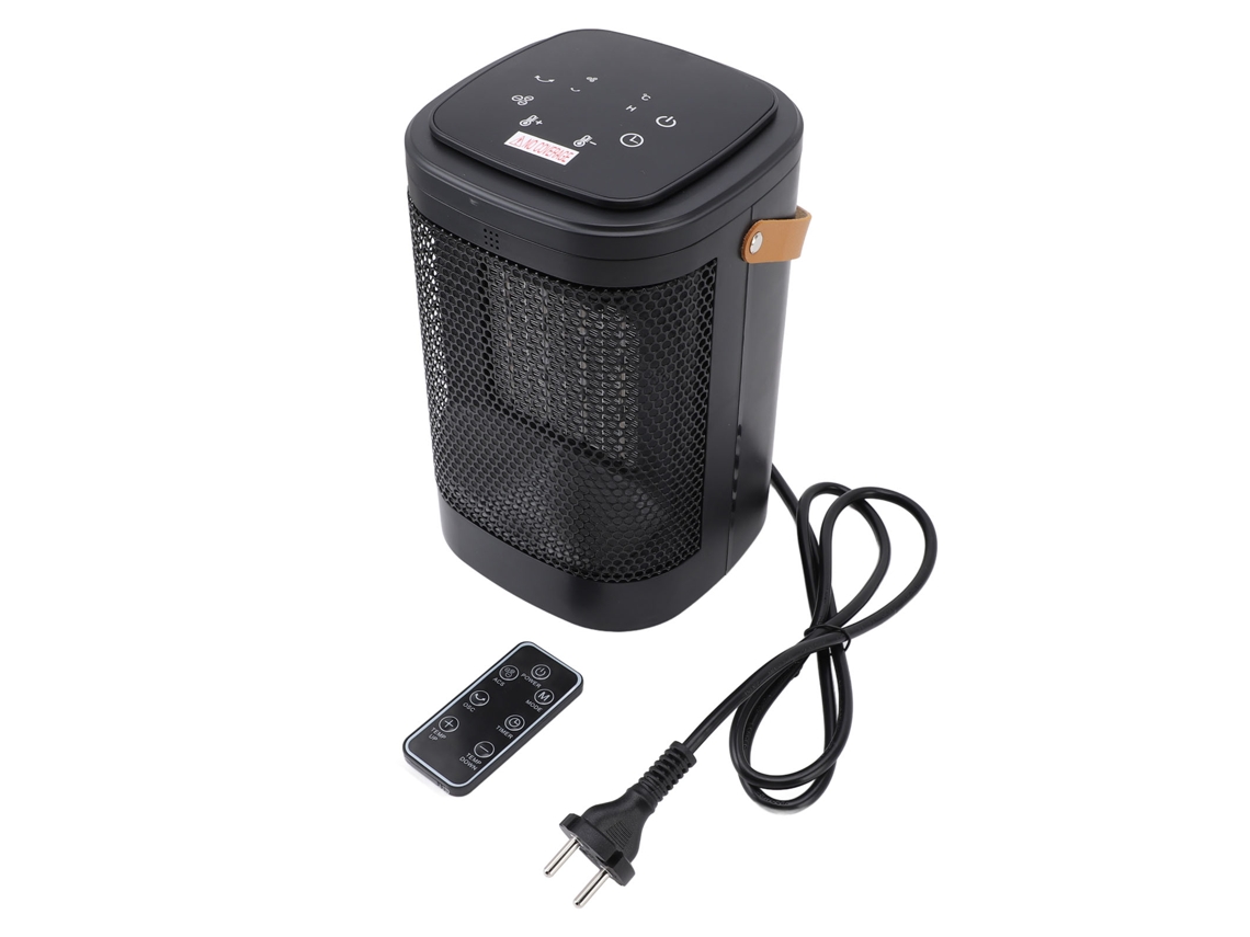 Aquecedor de Mesa 1500w, Aquecimento Rápido, Oscilação 70°, Timer 1 12h, Controle Remoto | S/MARCA