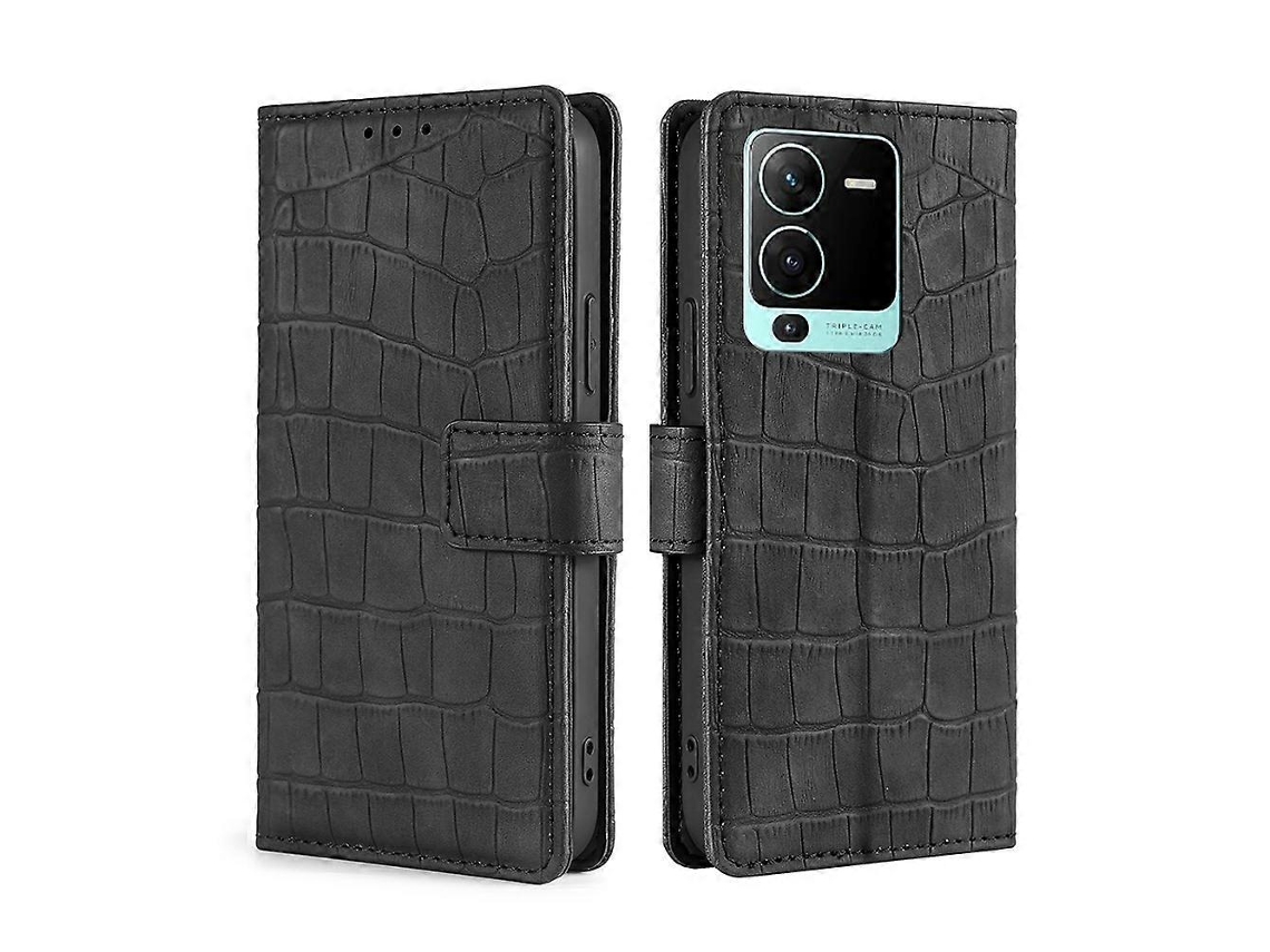 Capa De Couro Com Fecho Magnético E Sensação De Pele De Crocodilo Para Vivo V25 Pro 5g