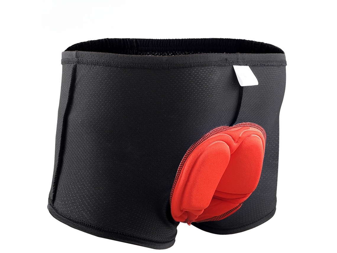 Calções de Ciclismo Masculinos, com Assento Acolchoado em Silicone 3d Espesso, Cor Vermelha. SIURN (m)