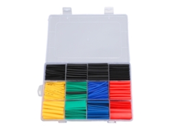 Manguito Termorretráctil 2:1 530pcs Grau Naval 8 Tamanhos 5 Cores Preto Vermelho Azul Amarelo Verde