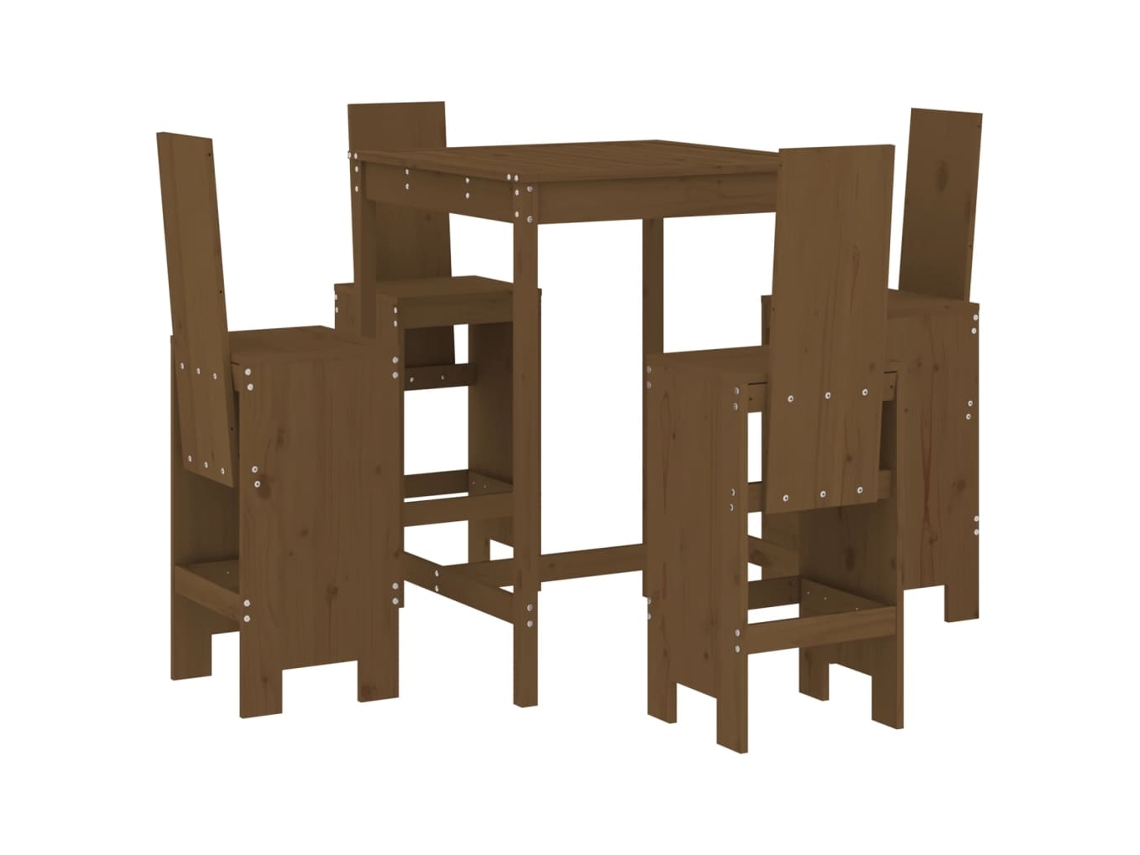 Garden Bar Set, Garden Bar Sets Vidaxl Marrom Madeira De Pinho (n/a)