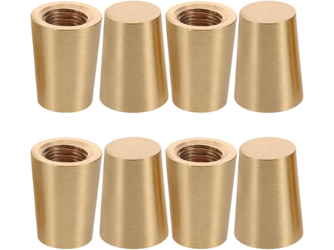 Conjunto De 8 Protetores Móveis Em Latão Com Design Cônico,