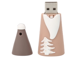 Pen drive USB 2.0 com tema de desenho animado de 64 GB para vários sistemas operacionais Windows