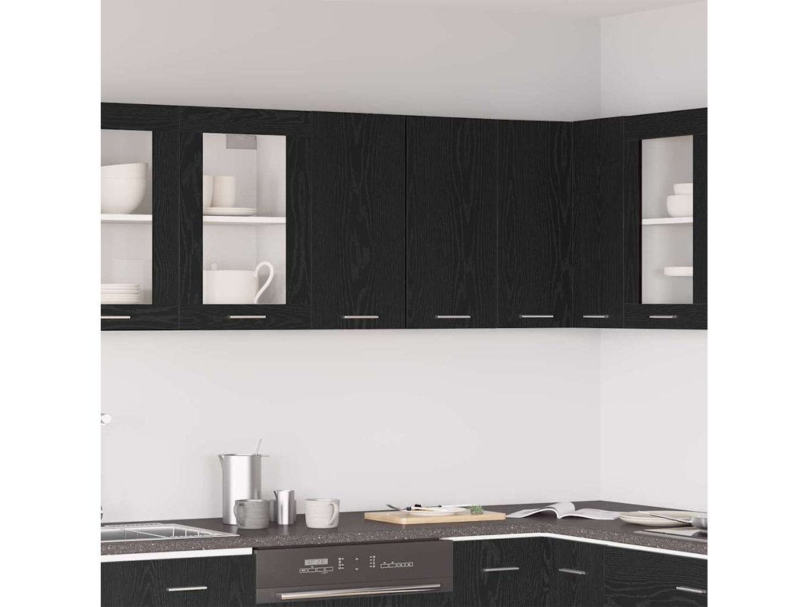 Vidaxl Armário Suspenso Lyon Carvalho Preto 60 X 31 X 60 Cm