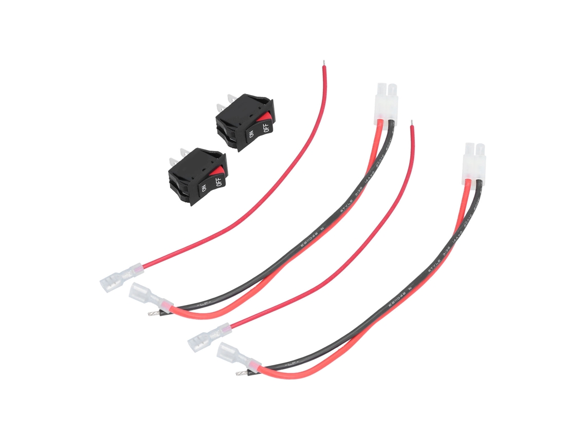 2 peças conector estilo Tamiya com interruptor rocker mini cabo adaptador de carga bateria resistente seguro eficiente