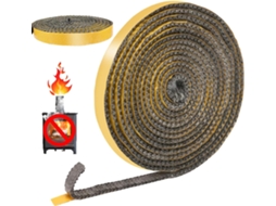 Fita De Vedação Autoadesiva De 4 M Para Fogão A Lenha (3 Mm X 10 Mm X 4 M), Em Fibra De Vidro