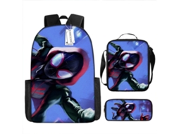 Conjunto De Três Peças Do Homem Aranha Mochila, Estojo, Lancheira E Mochila Escolar Aquaforge