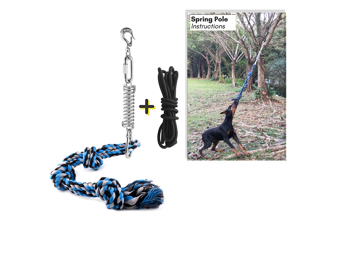 Brinquedo Corda Spring Pole Para Cães Brincar Arrastão Ar Livre
