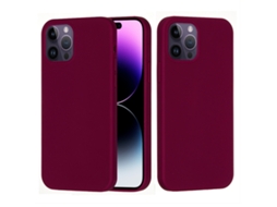 Capa De Silicone Para Iphone 14 Pro Max - Cor Sólida, Proteção Fina E Antiaderente - Violeta