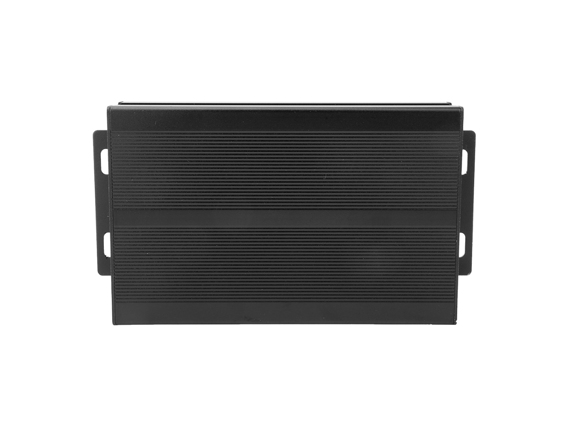 Caixa De Fiação Em Alumínio Preto Areia 55x106x150mm Com 2 Bafles Para Projetos Eletrônicos