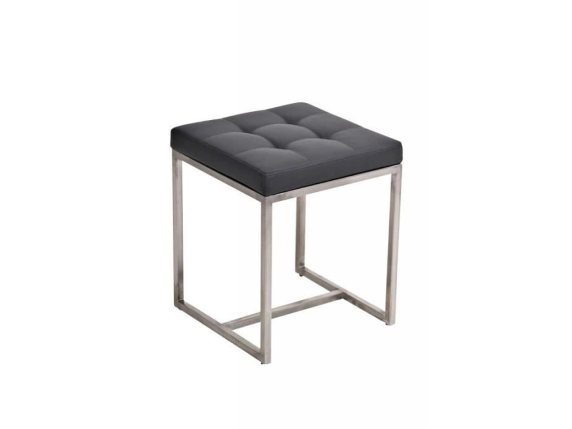 Banqueta/banco Estofado Clp Barci 40 X 40 Cm, Uma Verdadeira Obra Prima Em Aço Inox, 12 Cores A Escolha, Altura Do Assento...