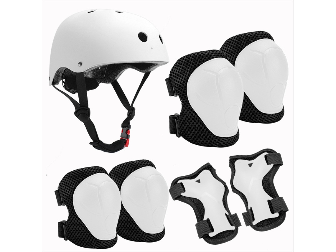 Kit Proteção de Crianças Capacete 7 em 1 ,tamanho:s Branco XIAOMOYU