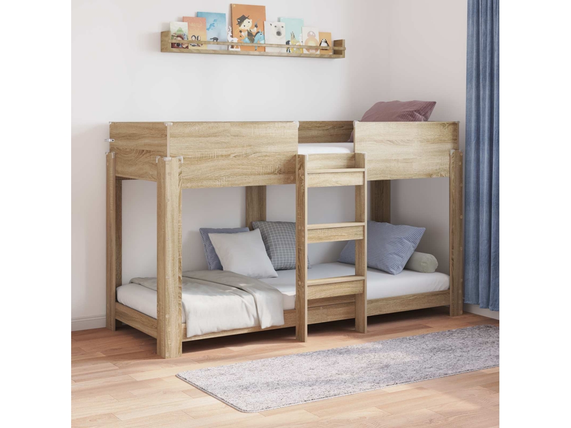 Vidaxl Beliche Para Crianças Carvalho Sonoma 75 X 190 Cm