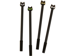 Canetas Em Gel Stobok Kawaii Cat, Pacote Com 4 Unidades, Ponta