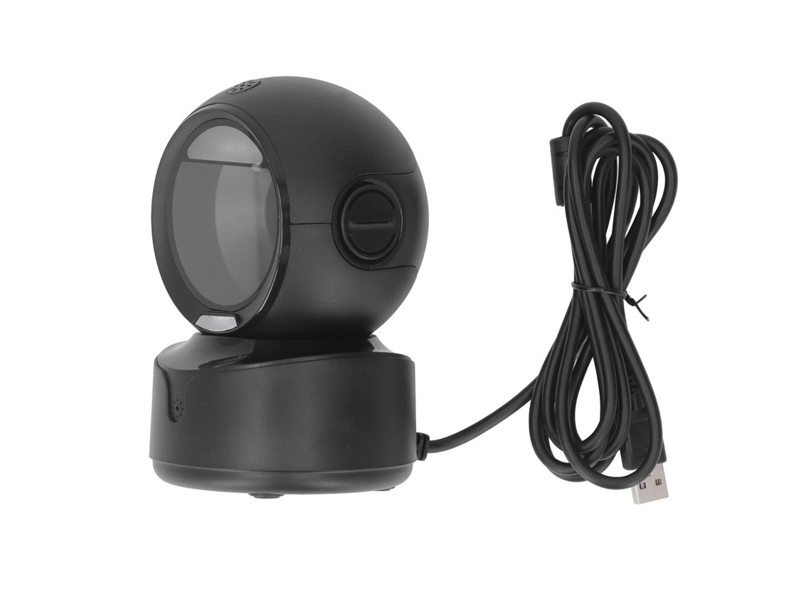 Leitor de código de barras de mesa 1D 2D QR omnidirecional com fio e conexão USB