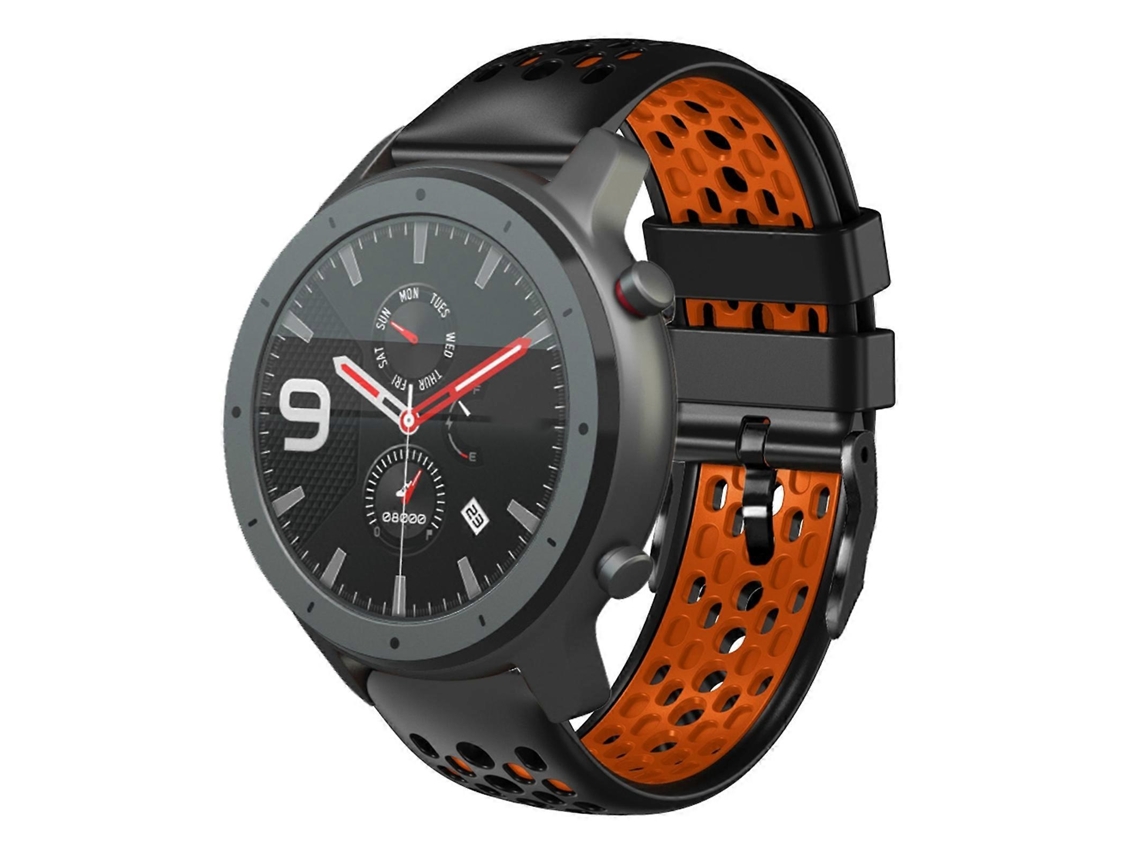 Pulseira De Silicone Respirável Bicolor Para Amazfit Gtr 47mm 22mm