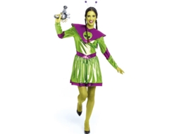 Fato de alienígena verde e roxo para mulher