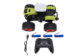 Mali brinquedo Trator Controle Remoto 2.4ghz Recarregável com Luz Pneus Tpr para Crianças 3 Baterias