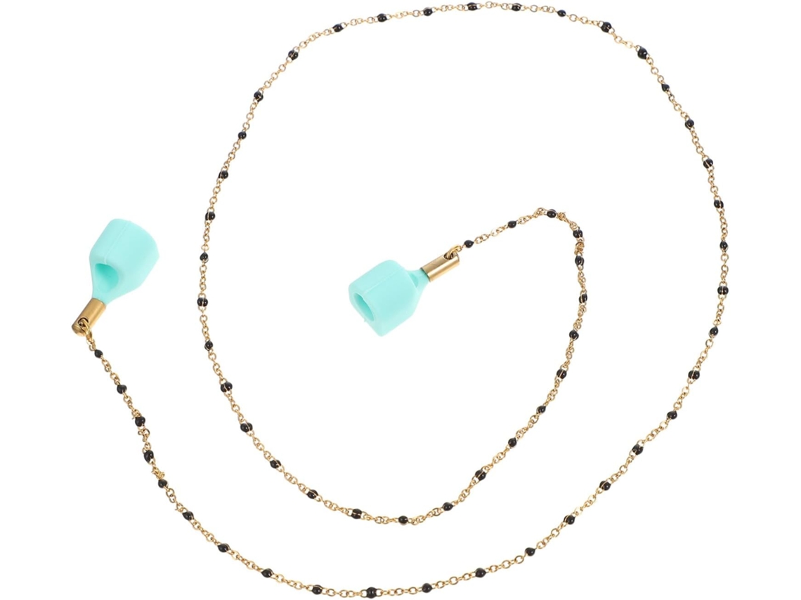 Conjunto de 4 Correntes de Suspensão para Fones de Ouvido, em Aço, Titânio e Silicone, Práticas. SFUSHOS