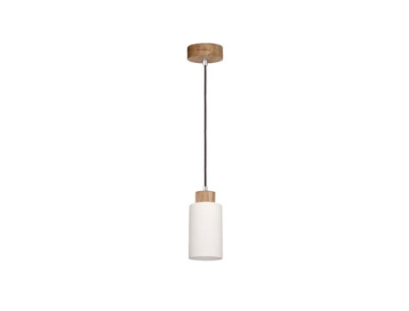 Lâmpada de Suspensão Bosco In Madeira Metal Vidro Carvalho Antracite 49X49X130 Cm EPIKASA