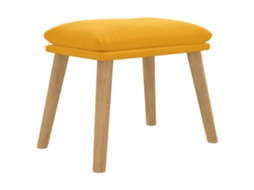 Apoio de pés VIDAXL Amarelo Veludo (45x29.5x39 cm )