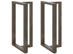 Vidaxl Pés De Mesa De Bar Em Forma De T, 2 Peças, Preto, 60x35x(100-101) Cm, Aço