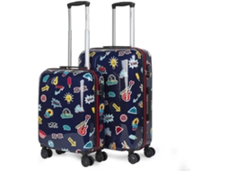 Conjunto de Malas de Viagem ITACA Azul (55x40x20cm)