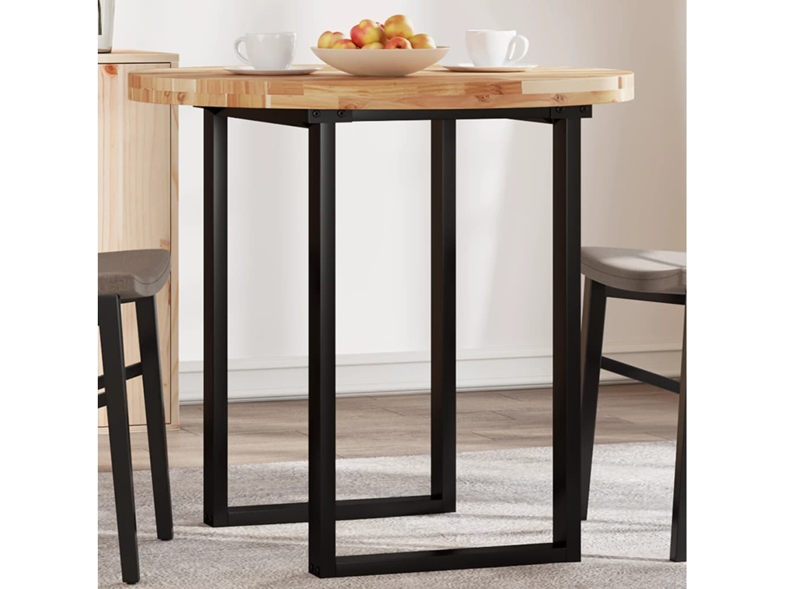 Vidaxl Tampo De Mesa Redondo Ø80x4 Cm Madeira De Acácia Maciça