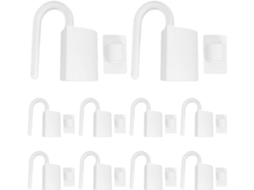 Ciieeo Conjunto De 10-batentes Porta Em Abs Branco Com Função Antiesmagamento Para Uso Doméstico E No Escritório