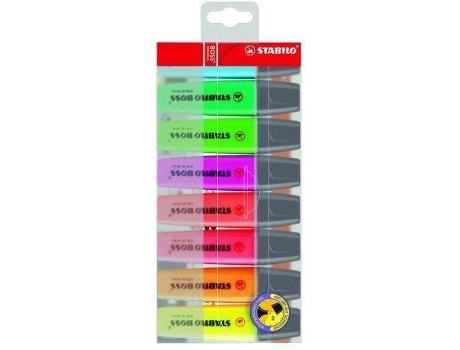 Pack 8 Marcadores Fluorescentes  Boss Original