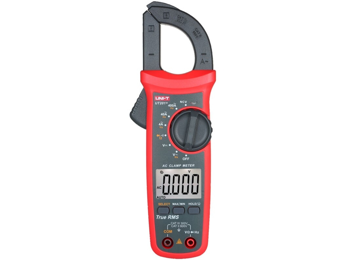 Lurelia Alicate Amperímetro, Ut201, 4000 Contagens, 600 V, 300 V, 4.000 A, True Rms, Ncv, Alcance Automático, Temperatura