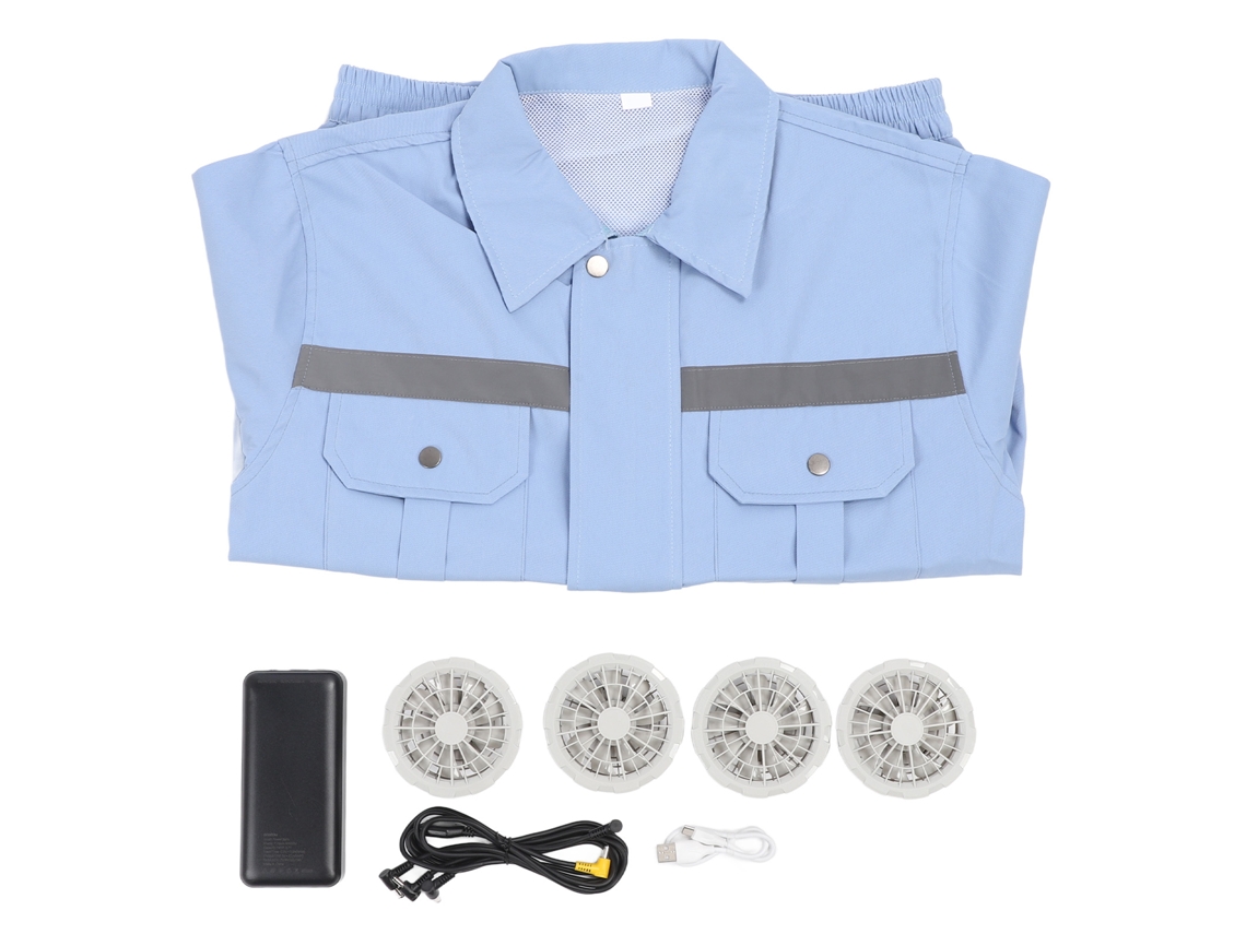 Jaqueta Profissional Ventilação Eficiente Segura Azul Celeste XXL