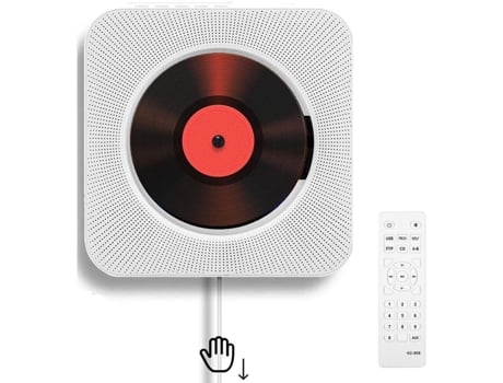 Cd Player Portátil com Bluetooth Alto-Falantes Hifi Embutidos para Montagem na Parede Rádio