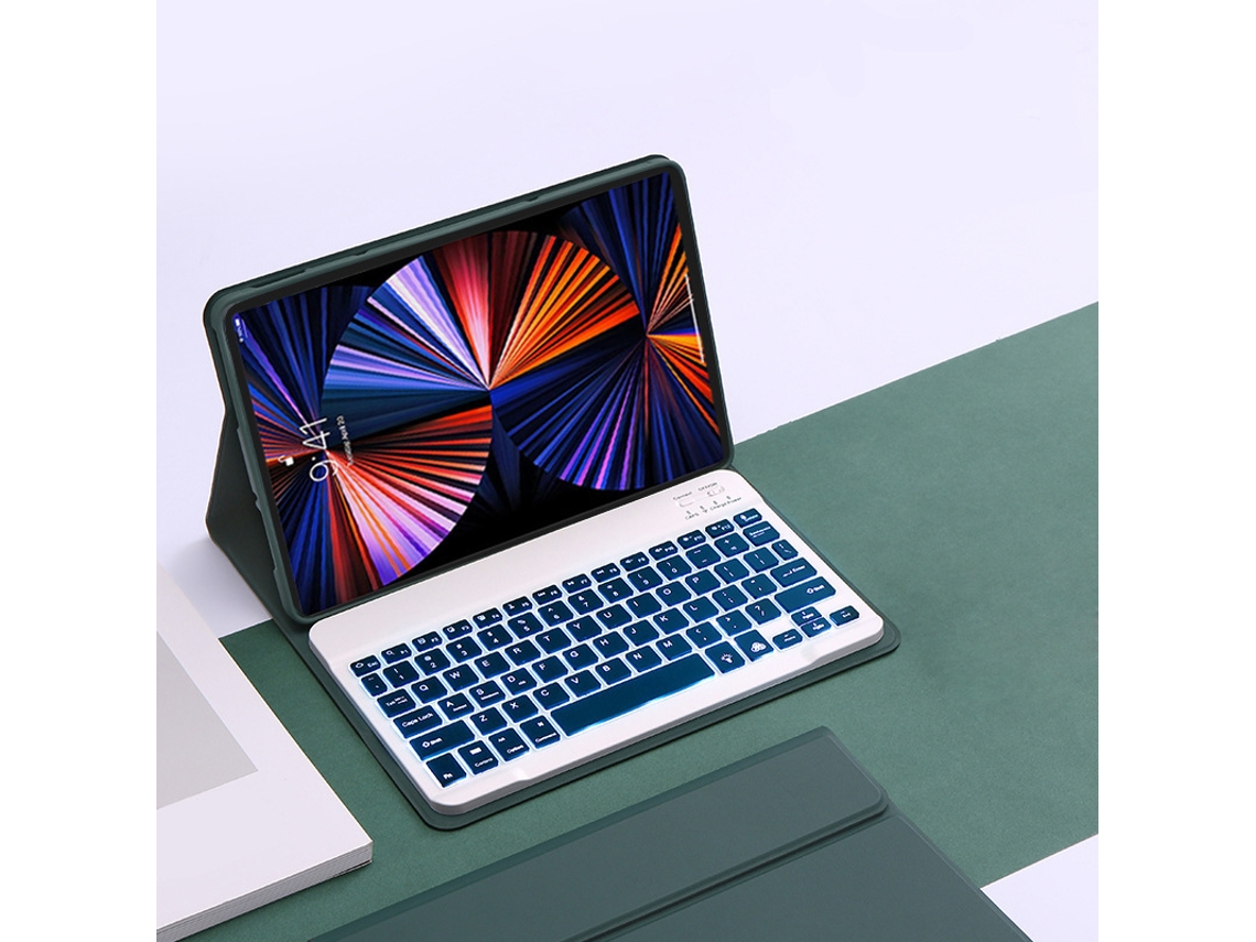 Capa Teclado Para Lenovo Tab M11 (2024) Polegadas, Com Teclado Backlight Bluetooth (verde Escuro) Cuich