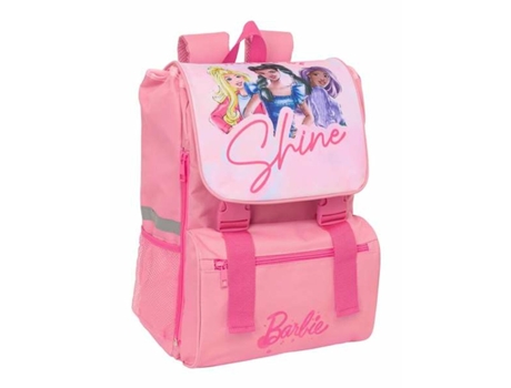 Mochila escolar rosa Barbie 18,5 x 41 x 15 cm