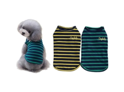 2 Camisetas De Algodón Rayadas Para Perros Y Gatos Ropa Suave Transpirable Para Razas Pequeñas