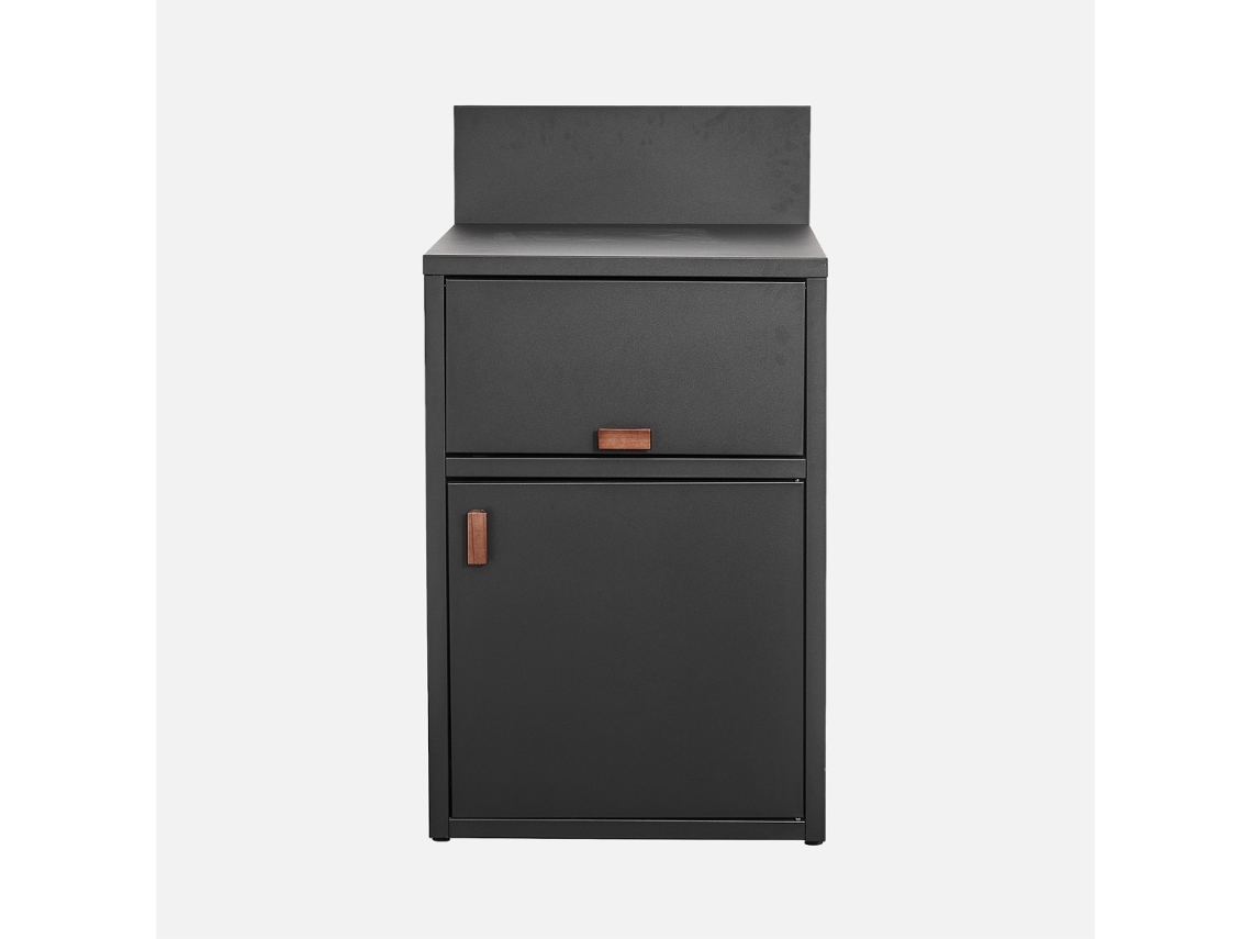 Módulo de Cozinha Exterior em Aço com 2 Portas, 60cm, Preto SWEEEK
