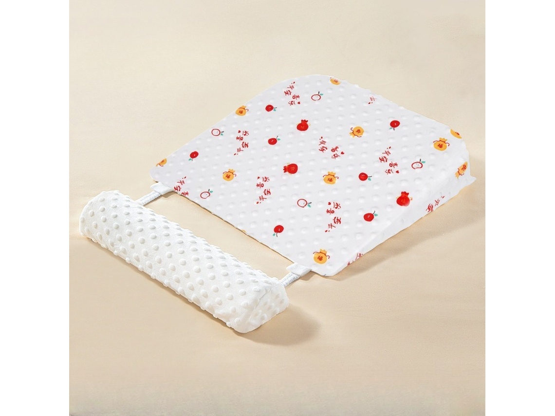 Almofada Cunha Infantil Antiderrapante 45x45cm Veludo Tufado Paz Alegria Panoona