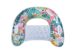 Cadeira inflável para piscina com porta copos e encosto em formato de flamingo SIURN