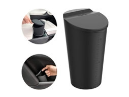 Lixeira de Carro com Tampa Porta Copo, Silicone | S/MARCA