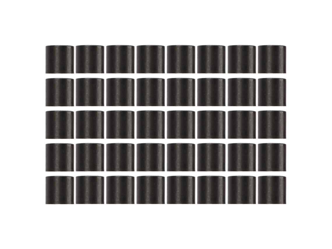 Rebe-40 Peças Separadores De Rolamentos De Aço Para Skateboard Longboard Acessório Reparação Reconstrução Preto