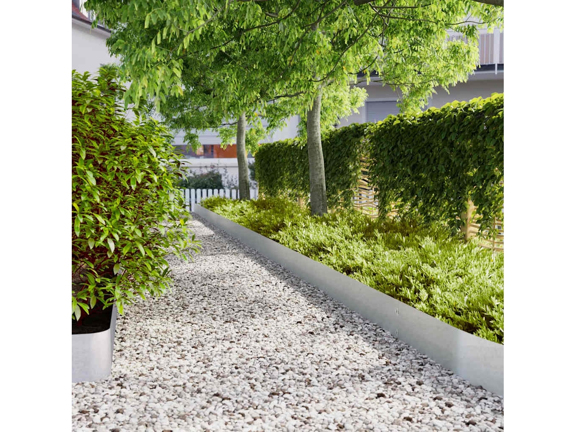 Vidaxl Bordas De Relvado 10 Unid 20x103 Cm Aço Galvanizado