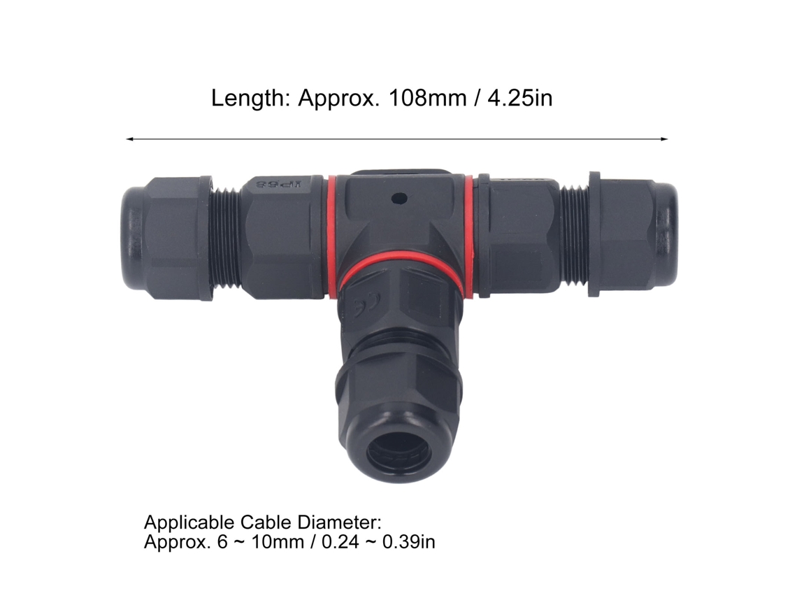 Laxiscreed Conector De Aviação T-type Ip68 Com 3 Pinos Para Comunicação Confiável
