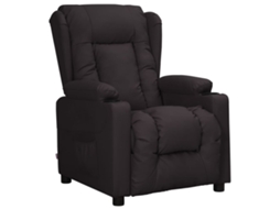 Vidaxl Poltrona Reclinável Couro Artificial Preto