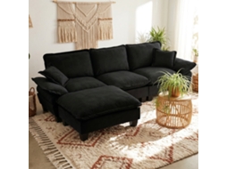 Cadeira de Balanço em Chenille, Moderna, para Quarto, Sala, Apartamento SUNJOY