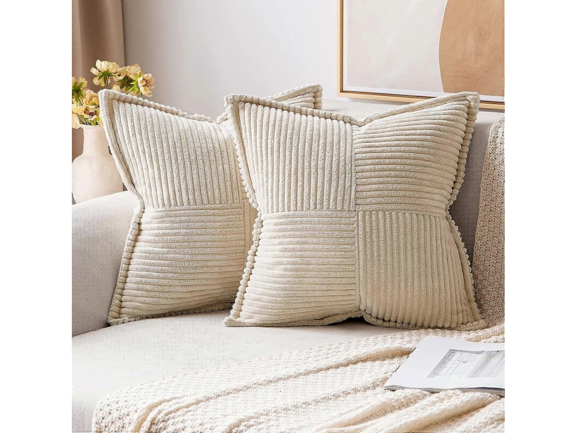 Conjunto De 2 Capas De Almofada, 45 X 45 Cm, Para Sofá E Decoração De Casa Elysve