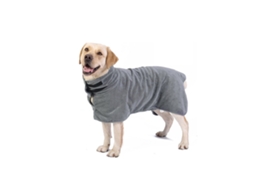 Roupão Absorvente, para Cães e Gatos, Secagem Rápida, Cinza AQUAFORGE