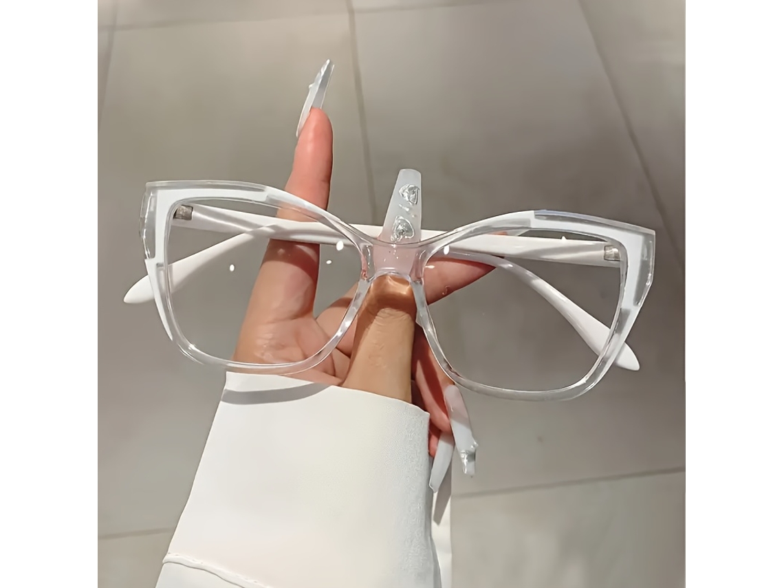 Armações Unissex Estilo Olho de Gato com Lentes Transparentes para Óculos Computador Resistente À Água Arrumação Inteligente Casa Banho STELASPLEN