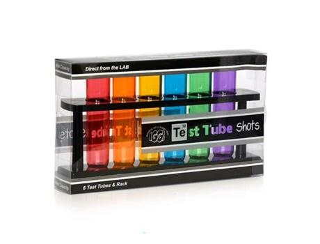 Test Tube Shooters E Rack Shot Drinking Gift Set Conjunto De 6 Bar Amigos