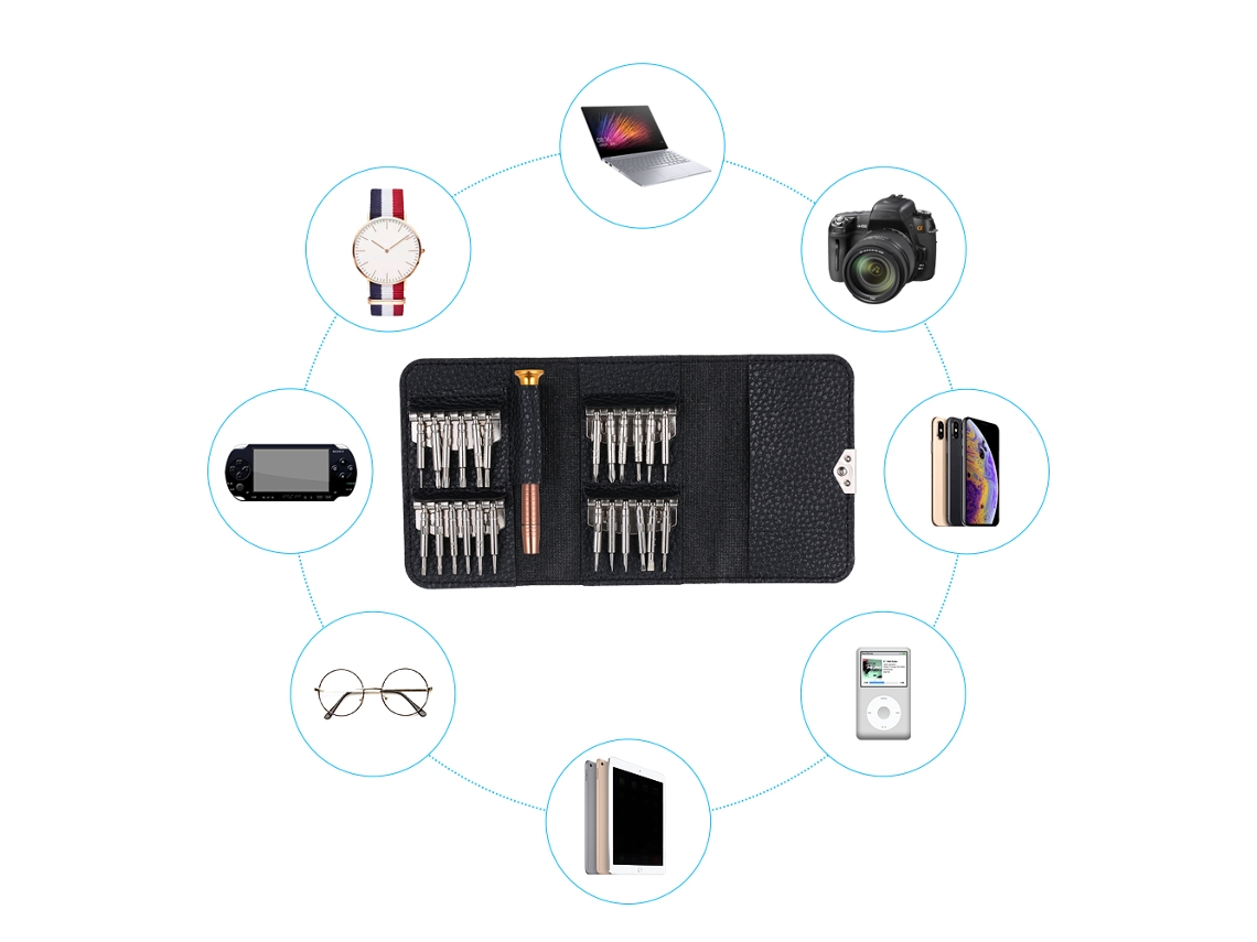 Conjunto De Chaves De Precisão 25 Em 1 Para Reparo De Ferramentas Para Telefones, Ipads, Pcs E Produtos Digitais